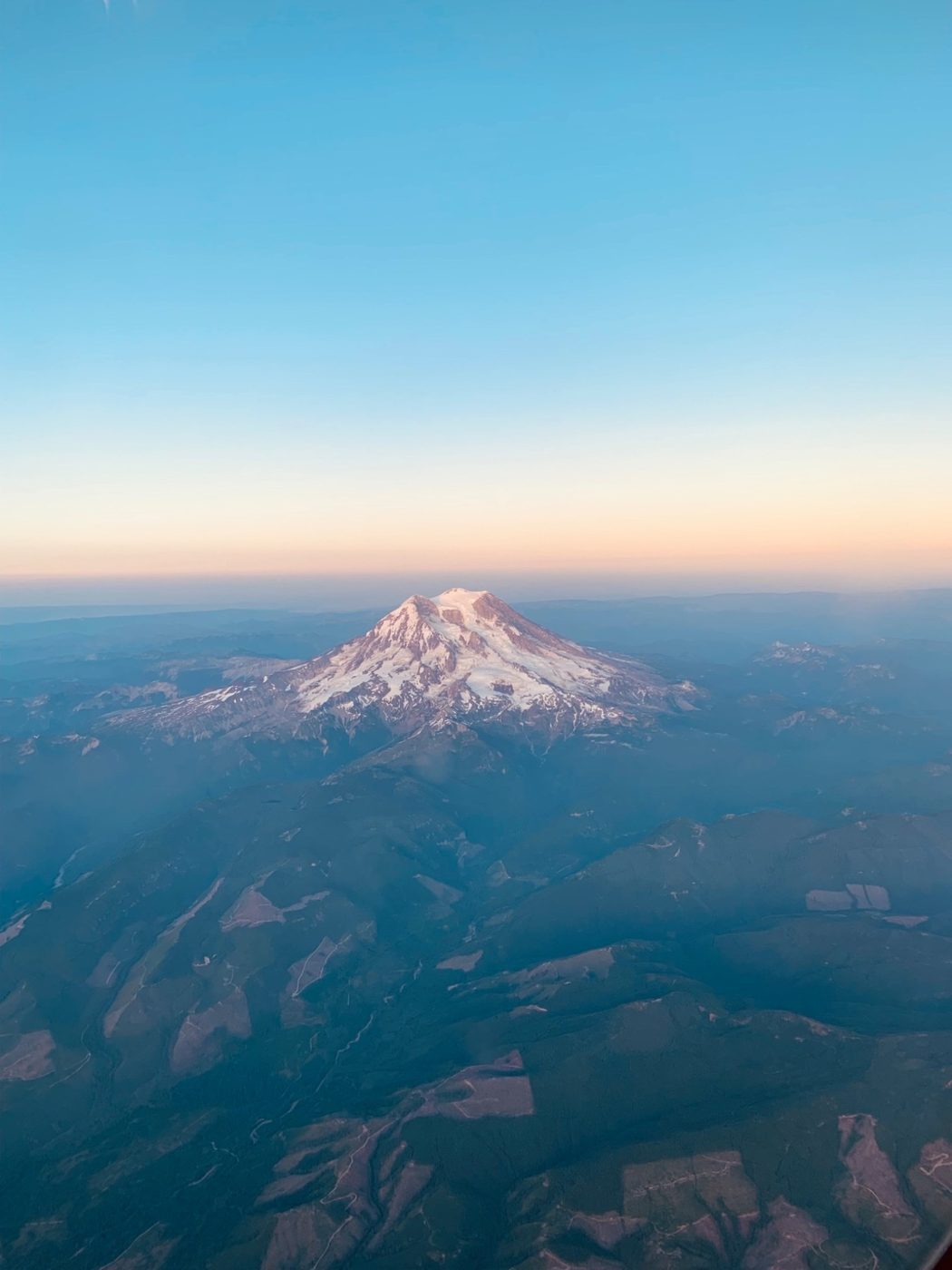 Aerial view of Mount Rainier